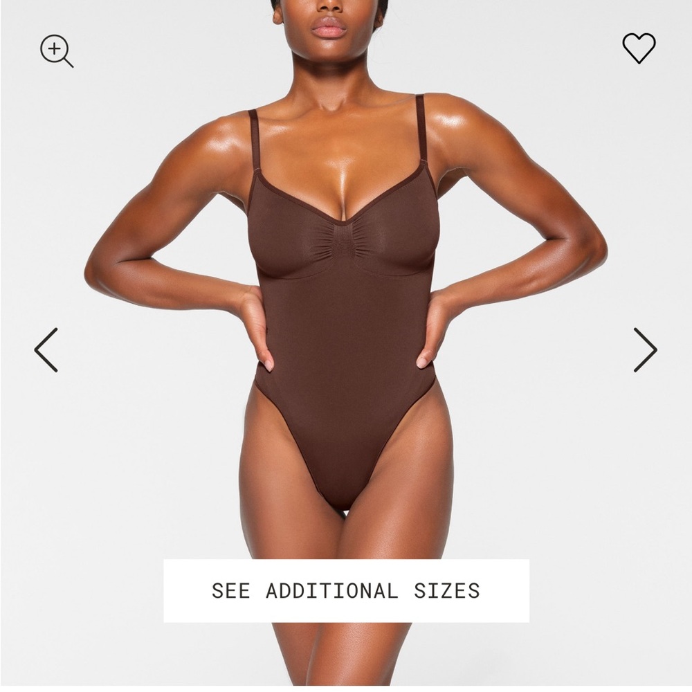 SKIMS Brown Shapewear Bodysuit